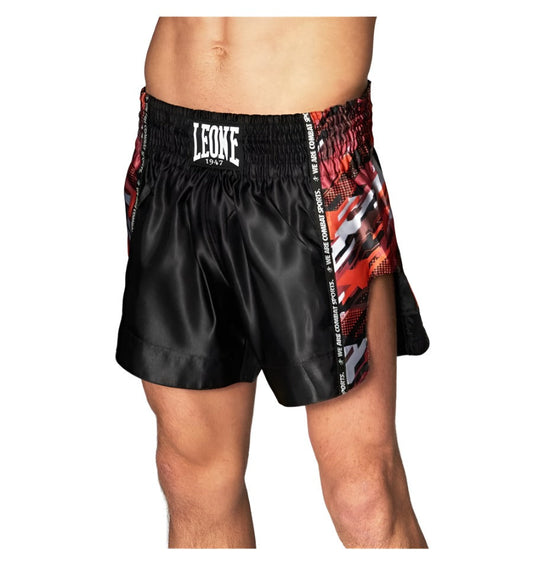 Leone1947 Camo Red Thai Boxing Shorts