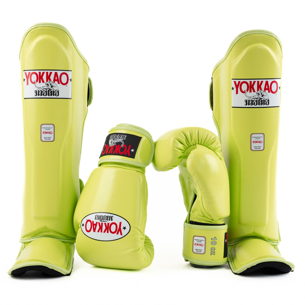 YOKKAO Matrix Lime Punch Shin Guards